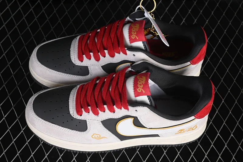 All Categories Nk Air Force 1 Air Force Series Nk Air Force 1 Low Air Force Low Nike Air Force 1'07 Low Year of the Horse limited edition white and gray Chinese style Air Force 1 low-top casual sneakers KD1688-006